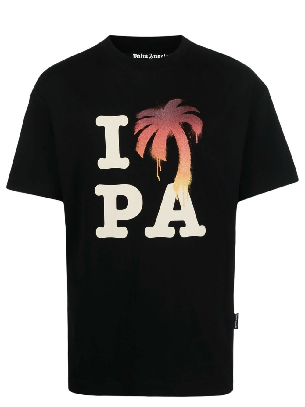 Palm Angels  Black Tee with  Palm Graphic
